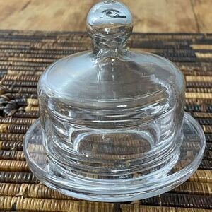 Mini Round Butter Bell Glass Butter Dish w/ Cloche Dome Lid